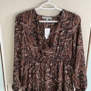 Paisley print midi dress